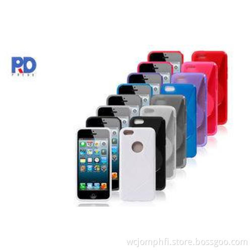 White / Yellow Iphone 5C Back Cover , TPU Gel Phone Cases